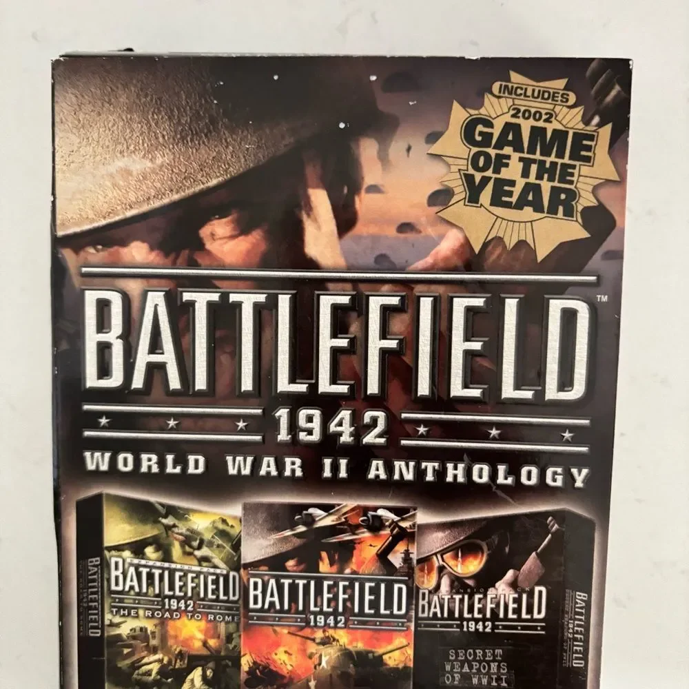 Battlefield 1942 WWII Anthology Vintage PC Game 4-Disc Complete Set, EA Games